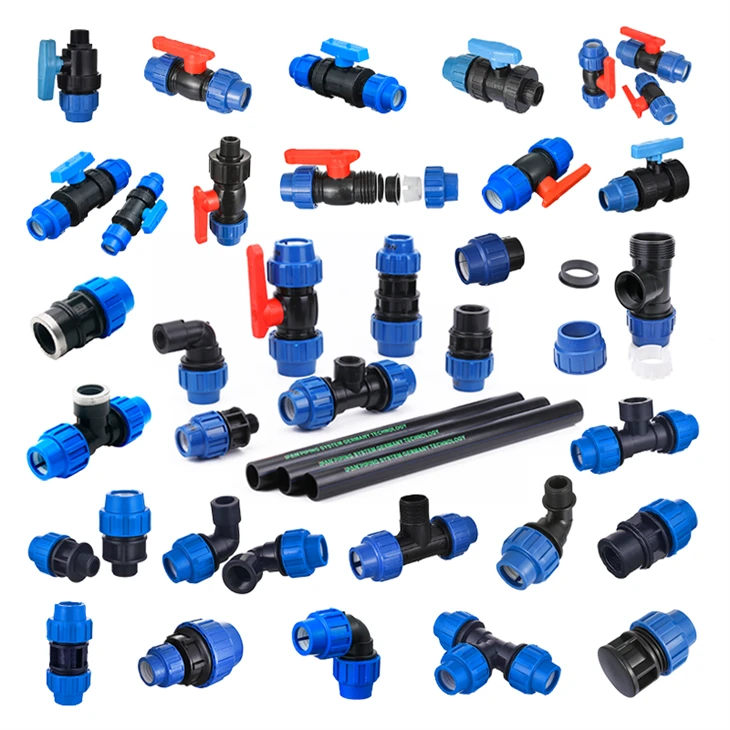 High Strength PP Compression Fitting For PE Pipes factory