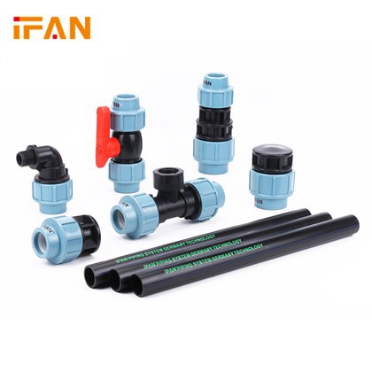 PE پائپ کے لیے پی پی کمپریشن فٹنگ